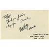 Image 1 : Bill Haley Signed Card. This 5" x 3" card is in Bill Haley Signed Card.