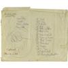 Image 1 : Mercer Ellington -- Hand Written "Set List" of S Mercer Ellington -- Hand Written "Set List" of Song