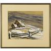 Image 1 : Woody Guthrie Painting with Inscription. One of Woody Guthrie Painting with Inscription.