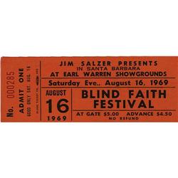 Blind Faith - Santa Barbara ticket (1969) From t Blind Faith - Santa Barbara ticket (1969).