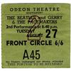 Image 1 : Beatles/Pacemakers Southport Concert Stub. A us Beatles/Pacemakers Southport Concert Stub.