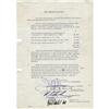 Image 1 : Beatles Signed Document. A single-page document Beatles Signed Document.