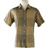 Buddy Holly Silk Shirt. A brown-and-gray short- Buddy Holly Stage-Worn Silk Shirt.
