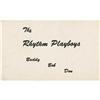 Buddy Holly "The Rhythm Playboys" Card (1956). I Buddy Holly "The Rhythm Playboys" Card (1956).