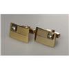 Image 1 : Buddy Holly Gold Cufflinks. Rectangular, gold c Buddy Holly Stage-Worn Gold Cufflinks.