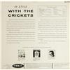Image 2 : Crickets "In Style With The Crickets" Blue Label "In Style With The Crickets" Blue Label Promo Mono 