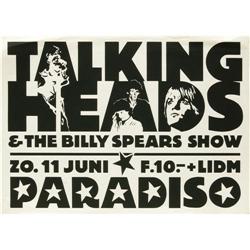 Talking Heads Paradiso Concert Poster (circa 197 Talking Heads Paradiso Concert Poster (circa 1977)