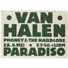 Image 2 : Van Halen Paradiso Concert Poster (1978) The Van Van Halen Paradiso Concert Poster (1978).