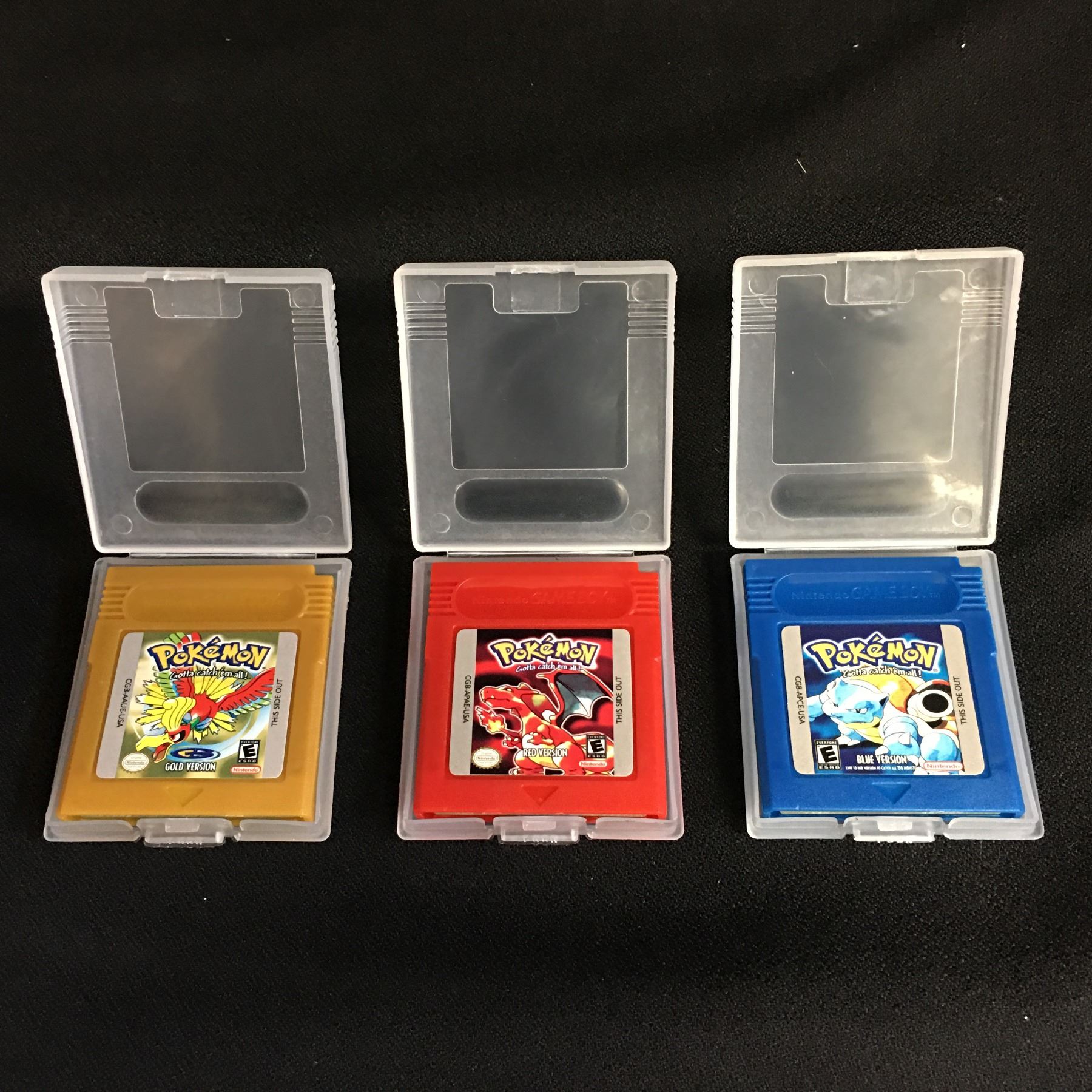 POKEMON NINTENDO GAMEBOY VIDEO GAMES (GOLD, RED & BLUE VERSIONS)