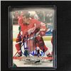 Image 1 : CHRIS CHELIOS SIGNED IN THE GAME ACTION HOCKEY CARD