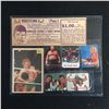 Image 1 : VINTAGE WRESTLING MEMORABILIA LOT (1950s PARKHURST CARDS, UNUSED WRESTLING SHOW TICKET)