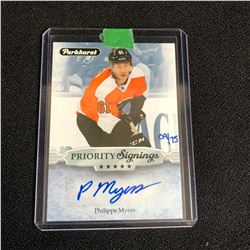 2019-20 UD Parkhurst Fall Promotion Priority Signings Philippe Myers 09/75 AUTO RC