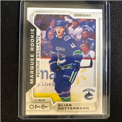 2018-19 O-PEE-CHEE #611 ELIAS PETTERRSON MARQUEE ROOKIE ELIAS PETTERRSON