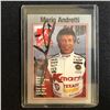 Image 1 : MARIO ANDRETTI SIGNED RACING TRADING CARD