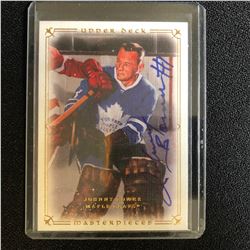 JOHNNY BOWER SIGNED 08-09 UPPER DECK MASTERPIECES CARD