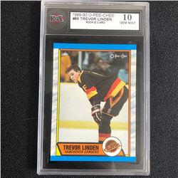 1989-90 O-PEE-CHEE #89 TREVOR LINDEN ROOKIE CARD (10 GEM MINT)