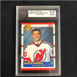 1990-91 SCORE #439 MARTIN BRODEUR ROOKIE CARD (9.5 NGM)