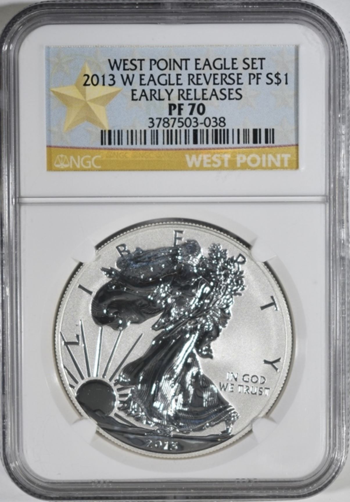 2013-W REVERSE PROOF ASE NGC PF-70 EARLY RELEASE