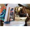 Image 1 : BOX OF TOOLS, DRILL BITS, AND SLEDGE HAMMER