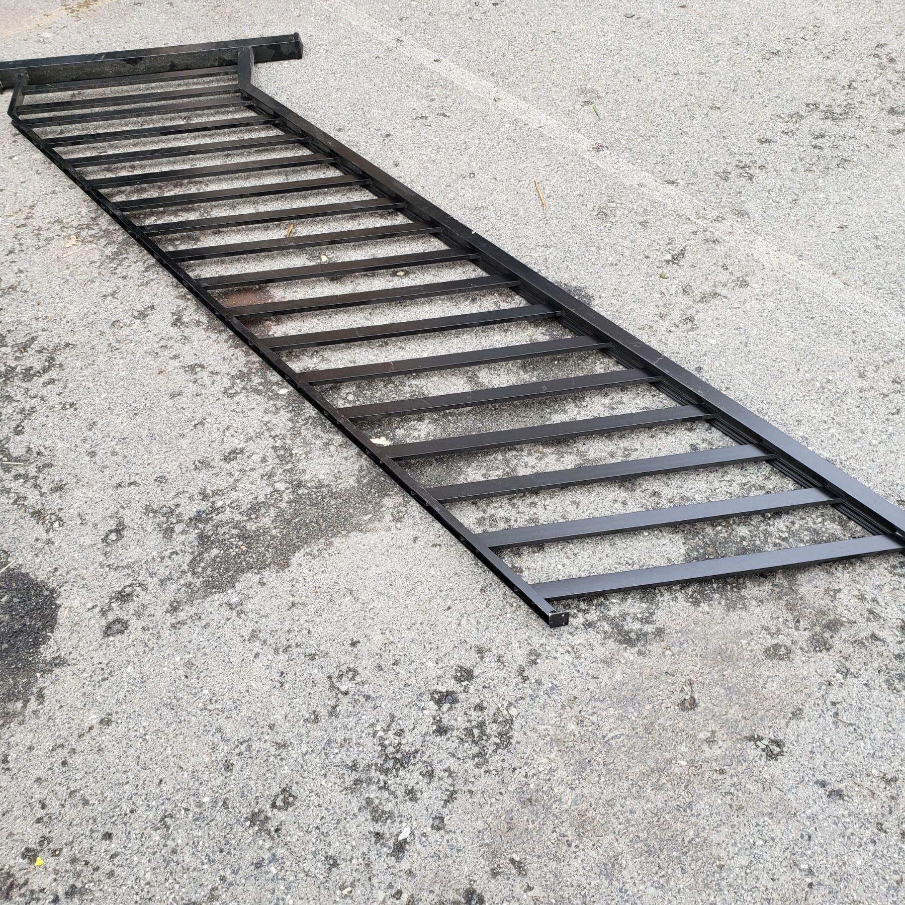 12 Ft Wall-Mount Handrail Stair Railing – Black Aluminum Alloy With Installation Kit, 440 Lbs Capacity