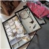 Image 2 : 3 TRAYS AND BOX OF JEWELLERY, NECKLACES, AND EARRINGS