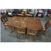 Image 8 : ANTIQUE DINING TABLE W/ 6 CHAIRS