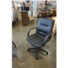 Image 2 : BLACK ROLLING LEATHER OFFICE CHAIR