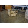 Image 2 : 2 PIECE STONE GLASSTOP COFFEE AND ENDTABLE SET