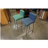 Image 2 : 2 BLUE AND GREEN STOOLS