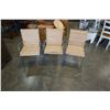 Image 1 : 3 WICKER METAL FRAME CHAIRS