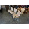 Image 2 : 3 WICKER METAL FRAME CHAIRS