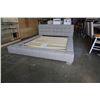 Image 2 : NEW HOME ELEGANCE QUEEN SIZE MODERN FABRIC PLATFORM BEDFRAME, RETAIL $1499