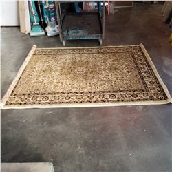 NEW UNIQUE CREAM 5FT 2 INCH X 7 - 1/2 FOOT TURKISH AREA CARPET