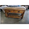 Image 2 : 2 DRAWER RUSTIC WOOD HALL TABLE