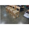 Image 2 : 4 MISSION ARCHITECTURAL MILLWORK BAR HEIGHT CHAIRS