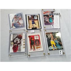 7 BASKET BALL CARDS - 4 ROOKIES, 3 LIMITED EDITION #D CARDS, 2 ALANZO MOURNING, GILBERT ARENAS, TYSO