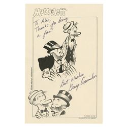 Mutt and Jeff Drawing by George Breisacher.