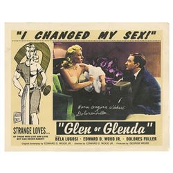 Glen or Glenda Signed Lobby Card.