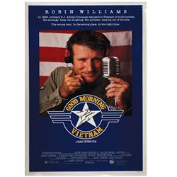 Signed Robin Williams Good Morning Vietnam Poster.