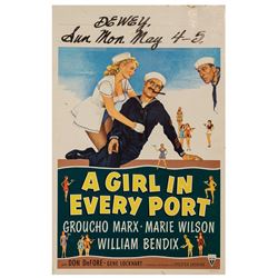 A Girl in Every Port Window Card.