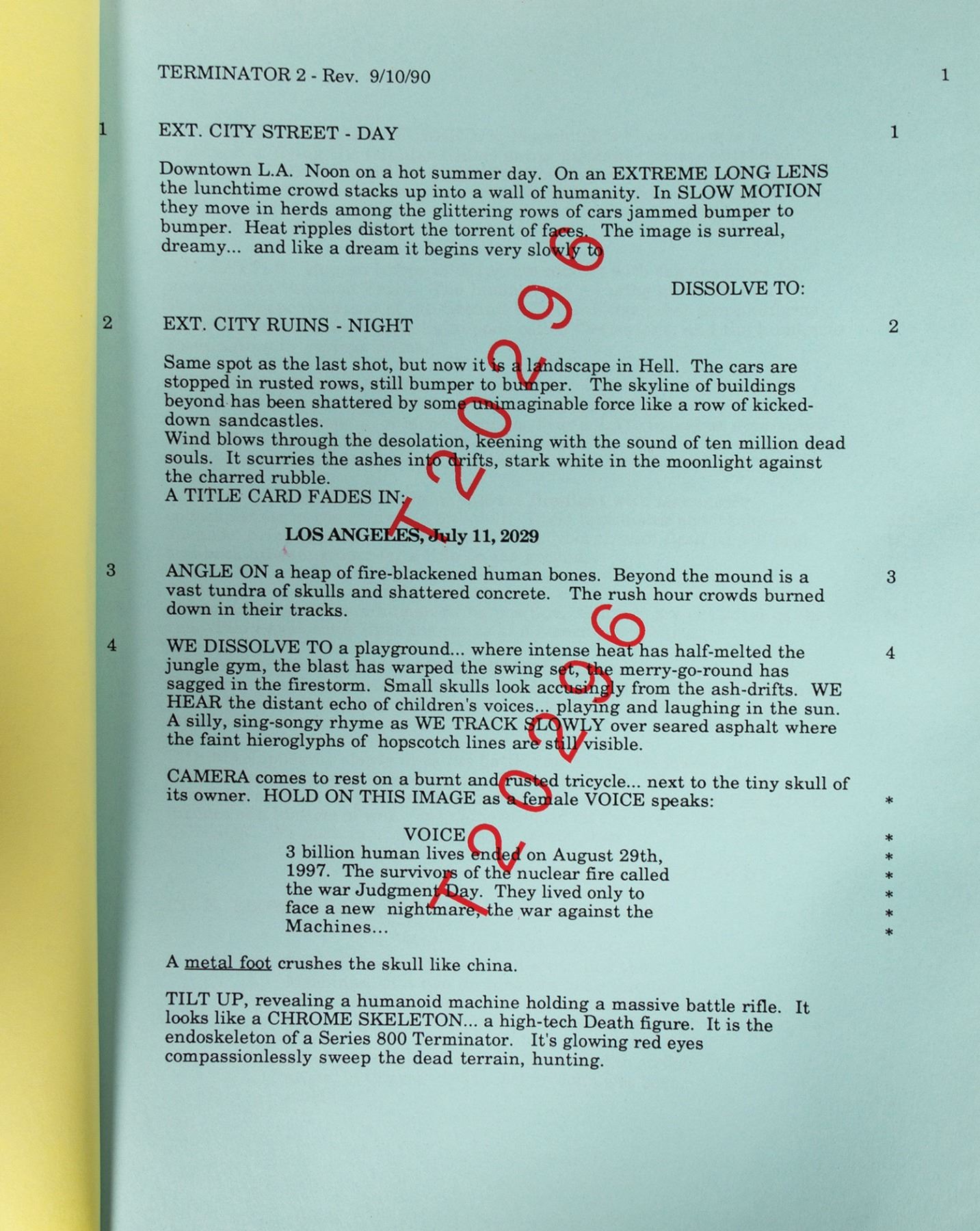 Terminator 2 Movie Script Terminator 2: Judgment Day Script.