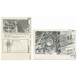 Pair of Batman Storyboard Sheets.