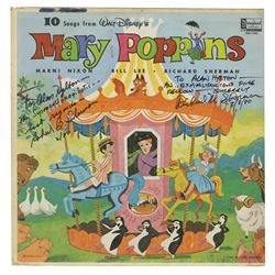 Mary Poppins Record Signed by The Sherman Brothers.