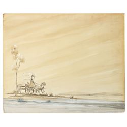 Badman's Territory Opening Titles Painting.