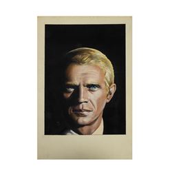 Steve McQueen Painting by Robert Tanenbaum.