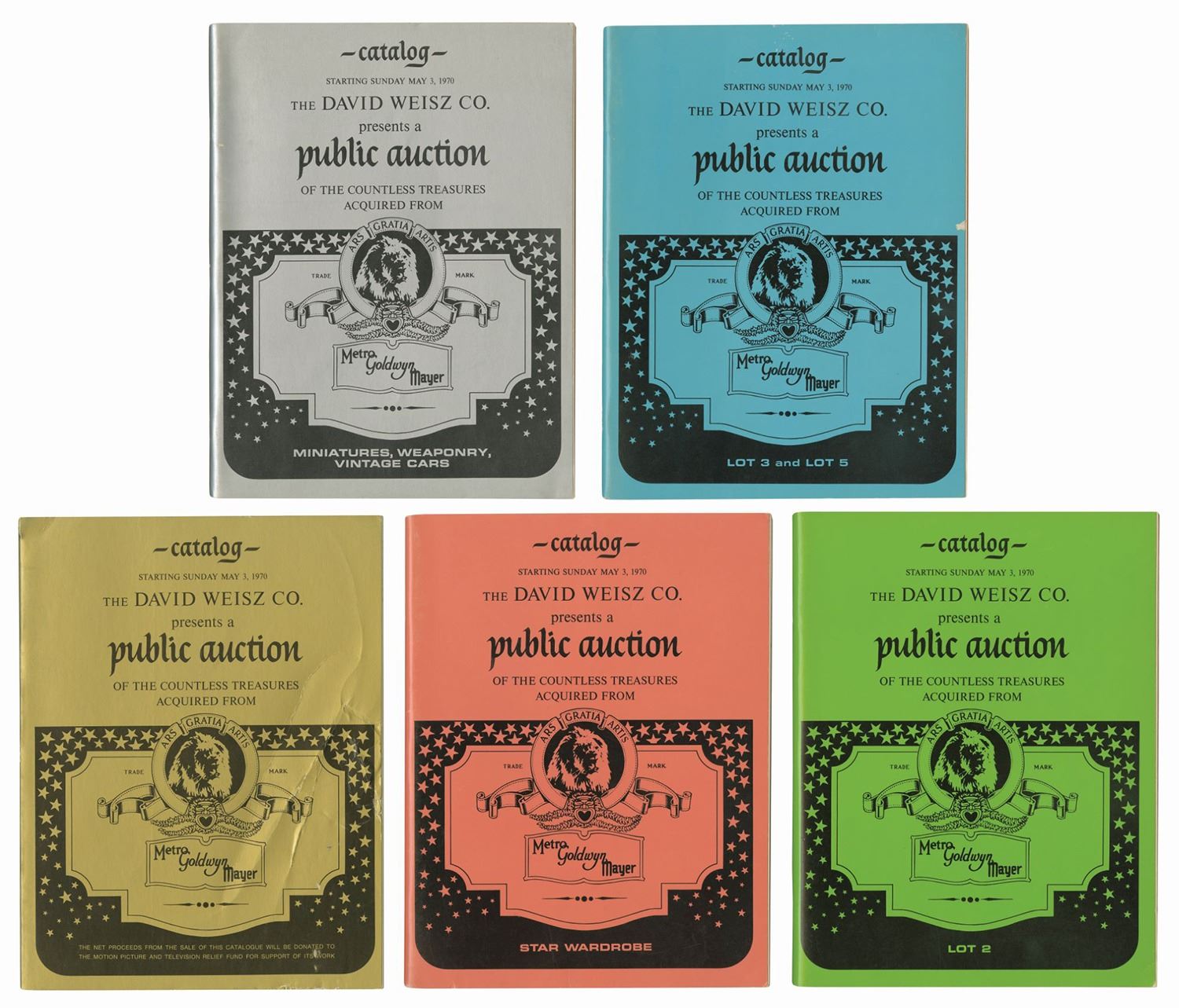 Collection of (5) David Weisz MGM Auction Catalogs.