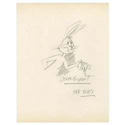 Bugs Bunny Drawing Signed by Jack Enyart.