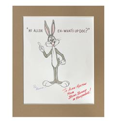 Original Bugs Bunny Drawing Signed By Phil Monroe.