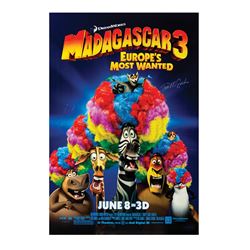 Signed Madagascar 3 Event Poster.