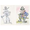Image 2 : Set of (5) The Pirates! Concept Drawings.